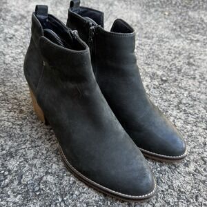 Blondo Norma Womens Sz 10 M Slate Grey Nubuck Waterproof Heeled Bootie *Peeling*